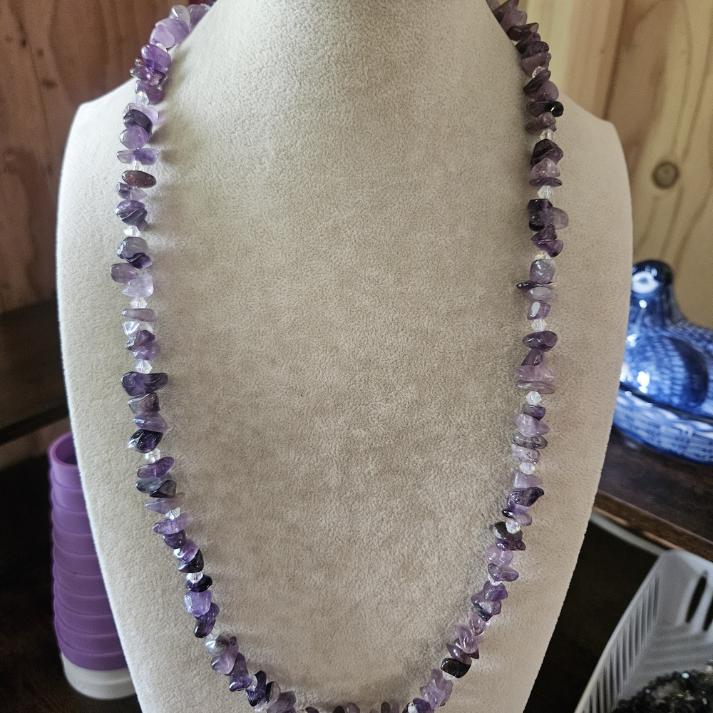 Purple Beaded Necklace